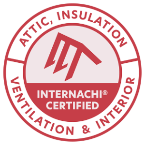 Attic, insulation, ventilation, and interior logo