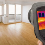 IR Thermal Image Of heat loss through window